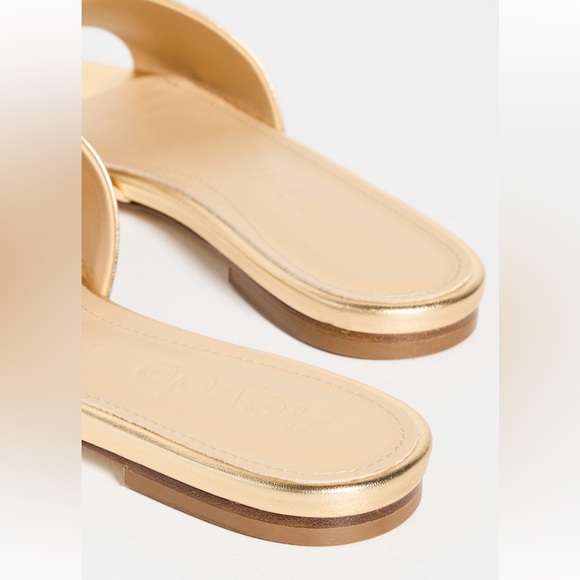 Aeyde Anna Leather Sandals in gold - Picture 2 of 9